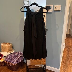 Midi length black sparkly dress